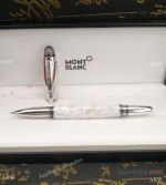 AAA Replica Mont Blanc StarWalker Marble Rollerball Pen White & Silver With Diamond
